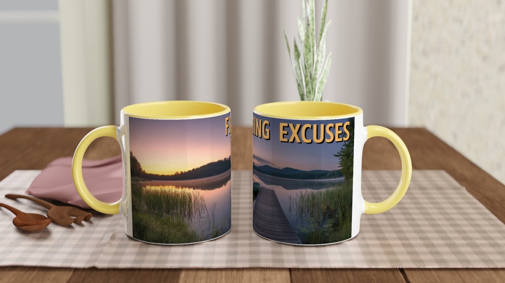 Fishing Excuses - Scenic Lake Sunset Mug — view 8