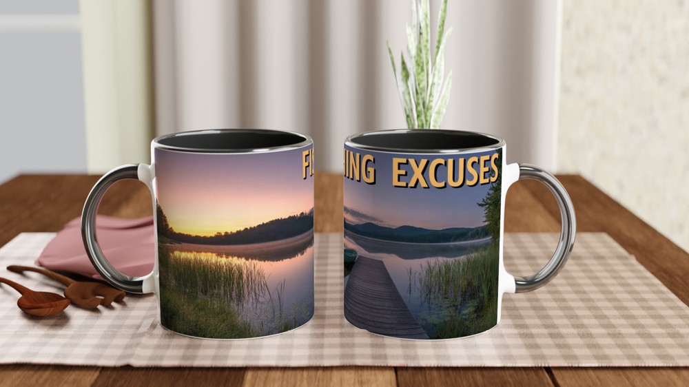 Fishing Excuses - Scenic Lake Sunset Mug — view 9