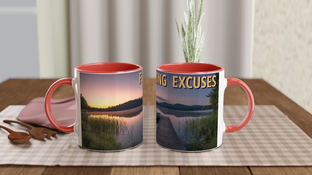 Fishing Excuses - Scenic Lake Sunset Mug — view 7