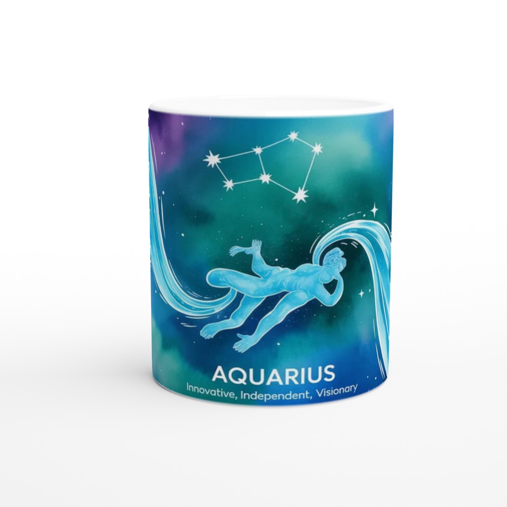 Aquarius Mug | Zodiac Astrology Gift | Water Bearer Star Sign Present | Birthday Gift for Best Friend — view 11