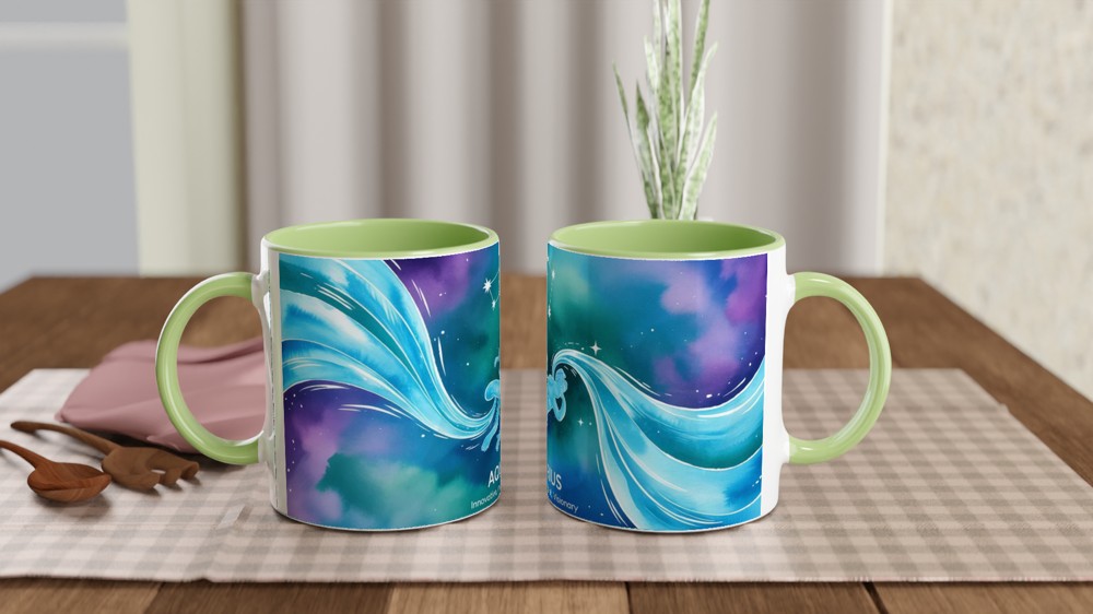 Aquarius Mug | Zodiac Astrology Gift | Water Bearer Star Sign Present | Birthday Gift for Best Friend — view 5