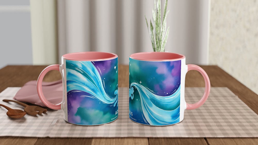 Aquarius Mug | Zodiac Astrology Gift | Water Bearer Star Sign Present | Birthday Gift for Best Friend — view 6