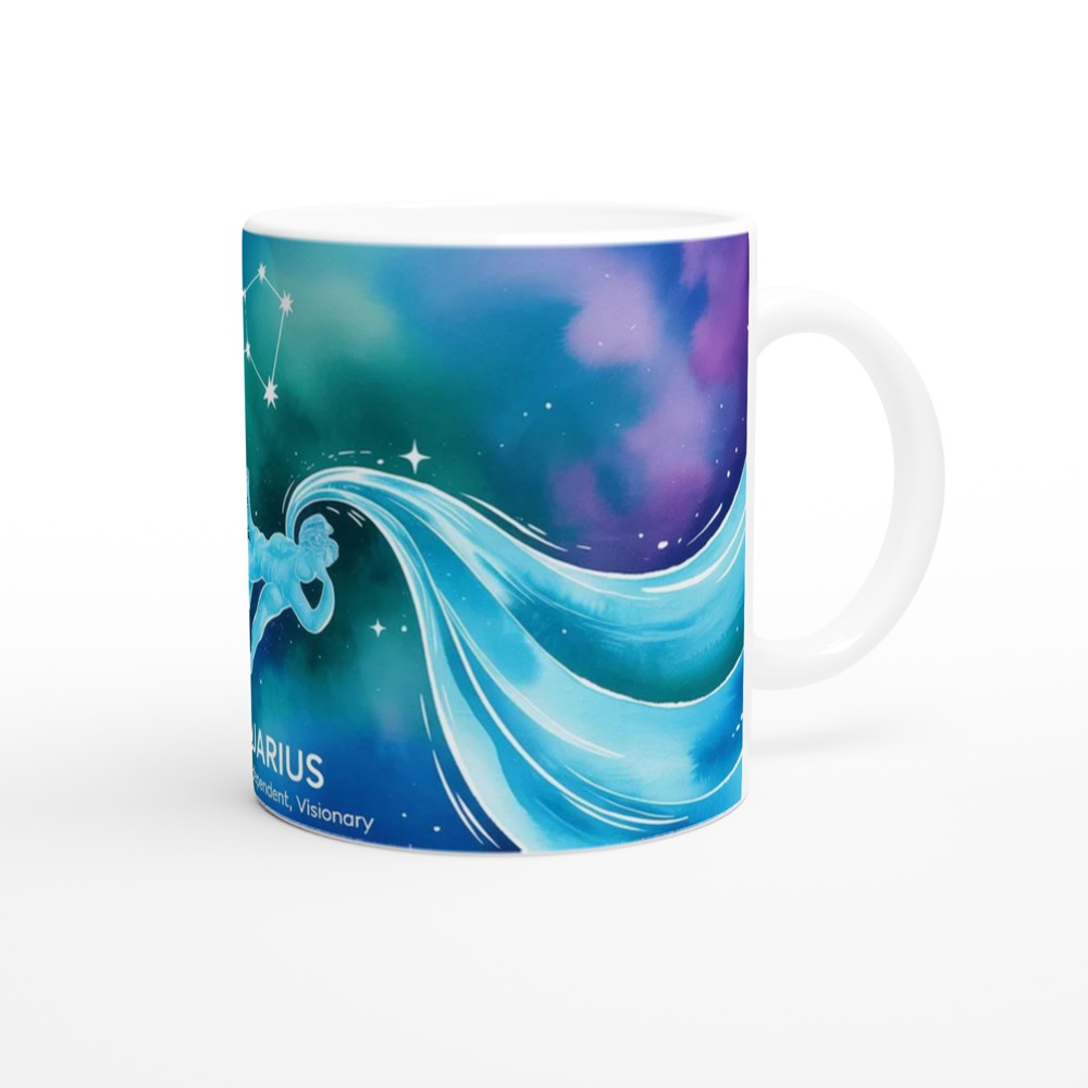 Aquarius Mug | Zodiac Astrology Gift | Water Bearer Star Sign Present | Birthday Gift for Best Friend — view 12