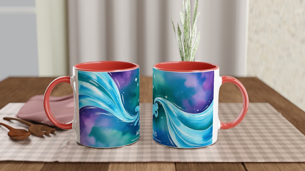 Aquarius Mug | Zodiac Astrology Gift | Water Bearer Star Sign Present | Birthday Gift for Best Friend — view 7
