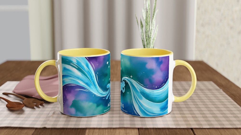 Aquarius Mug | Zodiac Astrology Gift | Water Bearer Star Sign Present | Birthday Gift for Best Friend — view 8