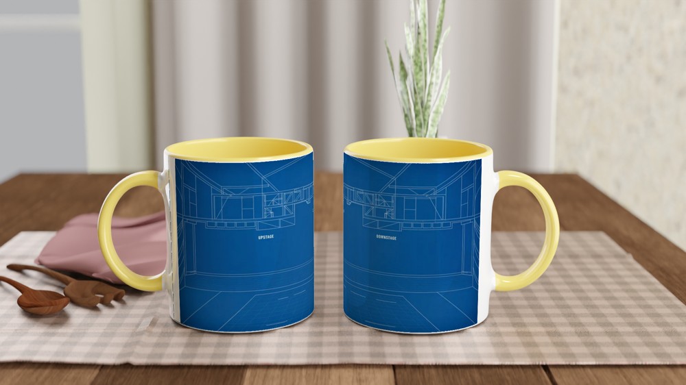 Theatre Blueprint Mug | Stage Manager Gift | Drama Teacher Present | Musical Theatre Lover Mug — view 8