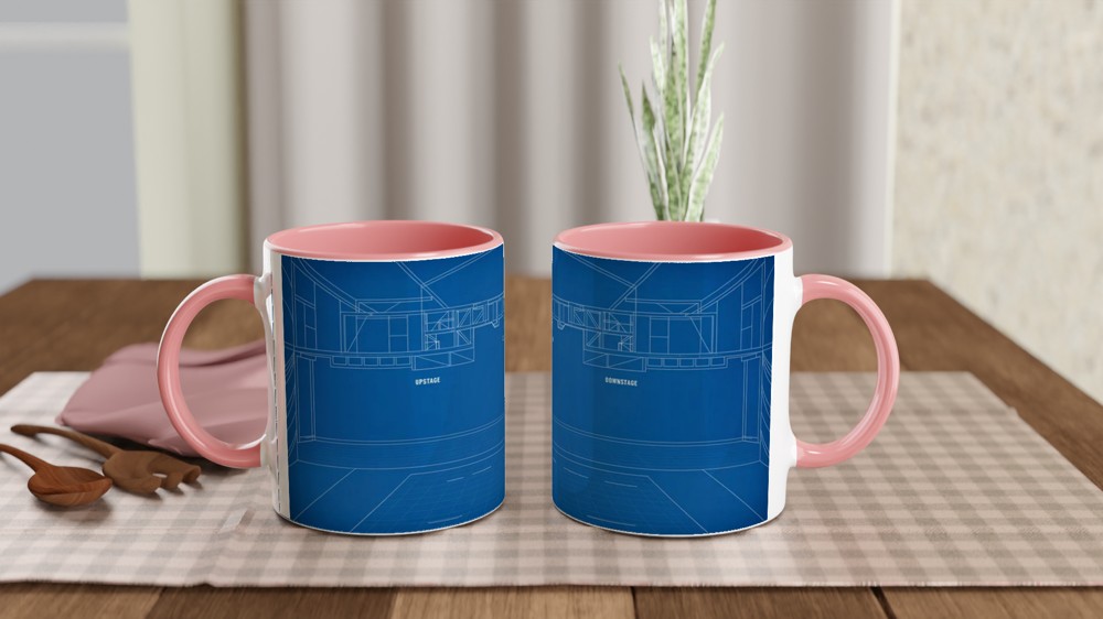Theatre Blueprint Mug | Stage Manager Gift | Drama Teacher Present | Musical Theatre Lover Mug — view 6