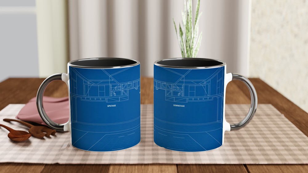Theatre Blueprint Mug | Stage Manager Gift | Drama Teacher Present | Musical Theatre Lover Mug — view 9