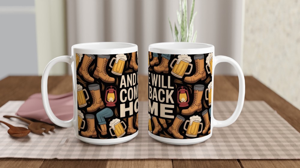 And We Will Come Back Home - Hiking & Beer Adventure Mug — view 2