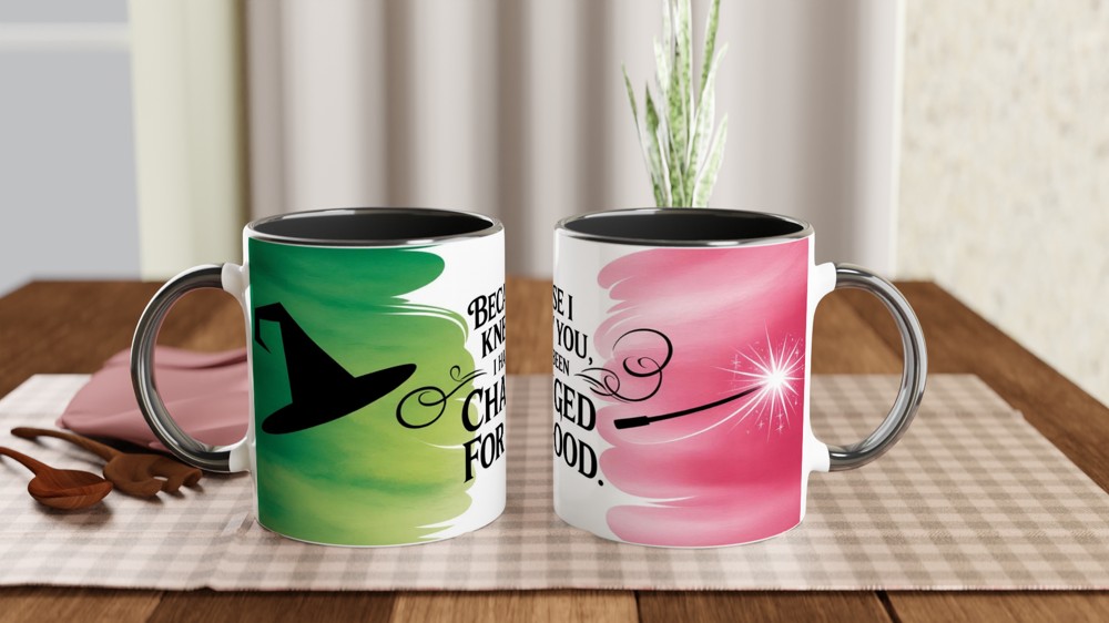 Because I Knew You Changed For Good Witch Hat Wand Mug — view 9