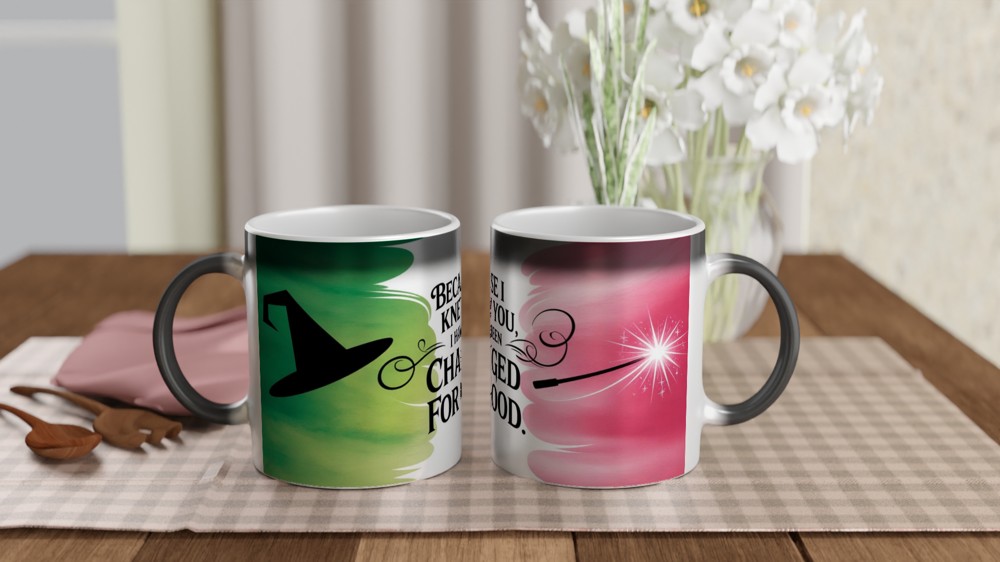 Because I Knew You Changed For Good Witch Hat Wand Mug — view 3