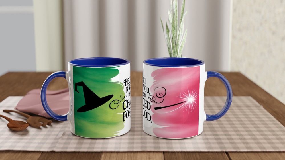 Because I Knew You Changed For Good Witch Hat Wand Mug — view 4