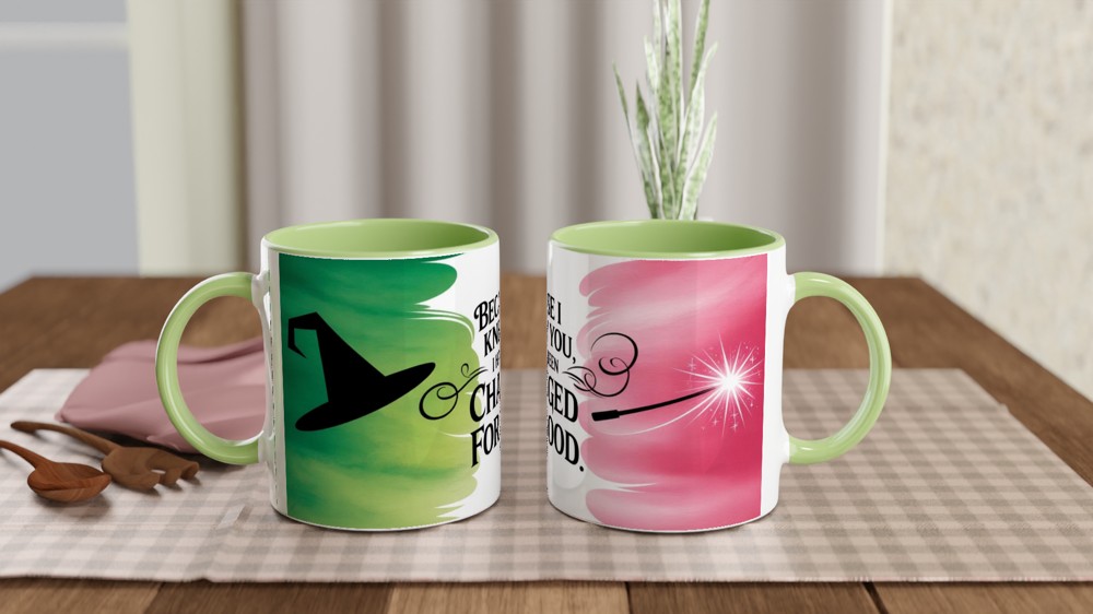Because I Knew You Changed For Good Witch Hat Wand Mug — view 5