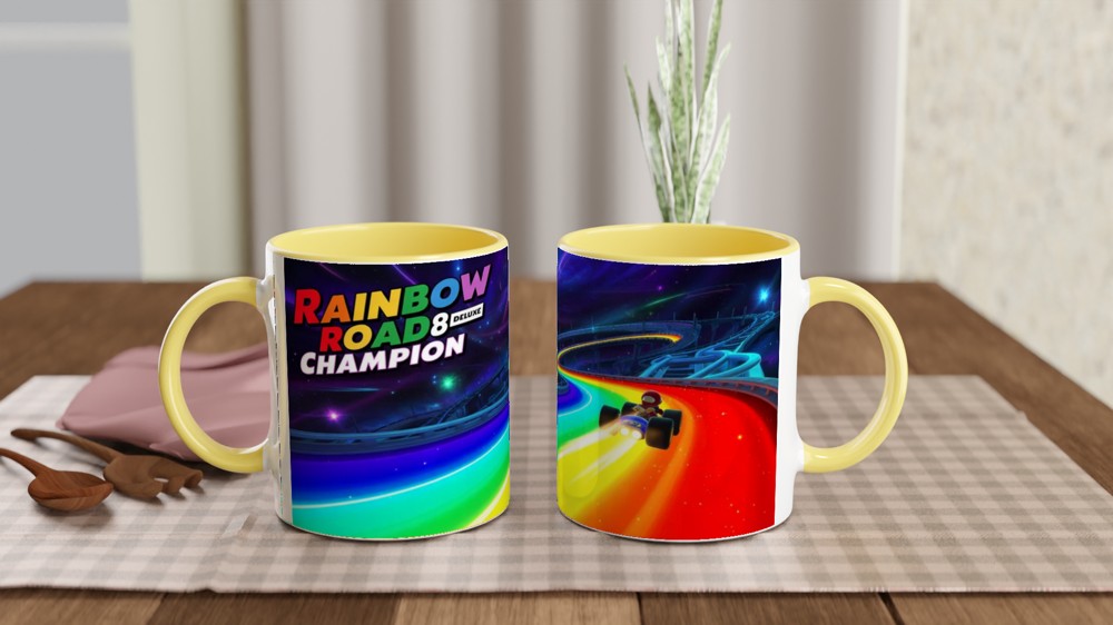 Rainbow Road 8 Deluxe Champion Racing Mug — view 8