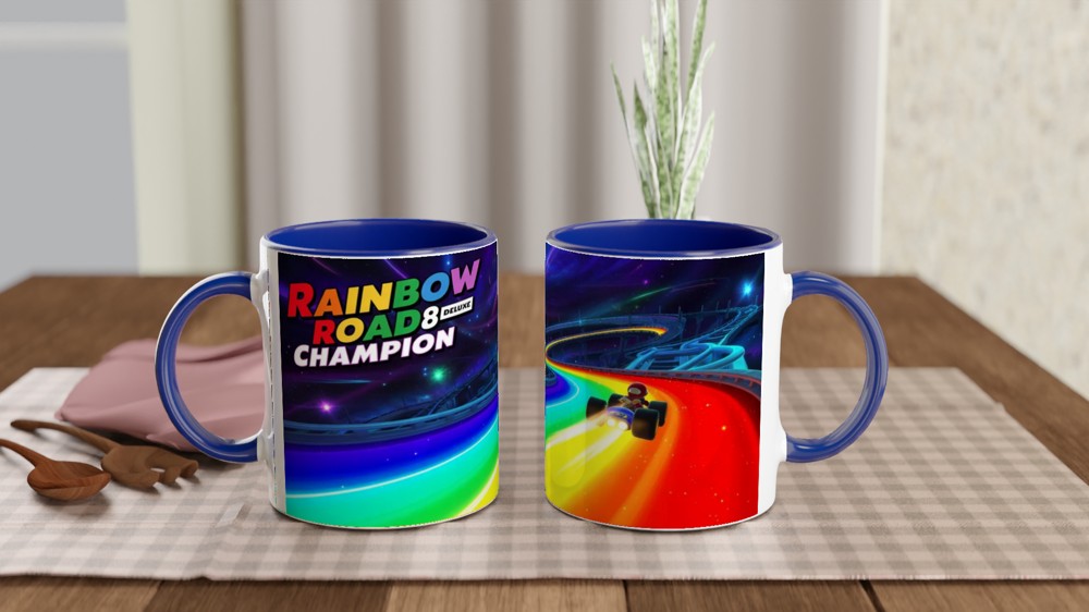 Rainbow Road 8 Deluxe Champion Racing Mug — view 4