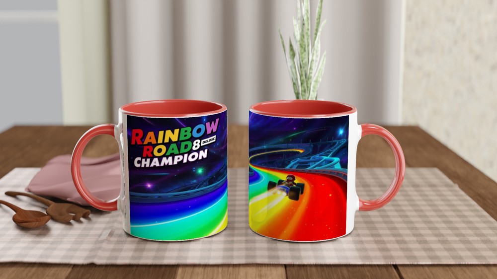Rainbow Road 8 Deluxe Champion Racing Mug — view 7
