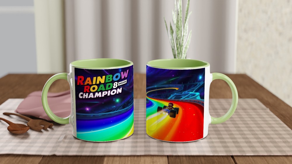 Rainbow Road 8 Deluxe Champion Racing Mug — view 5