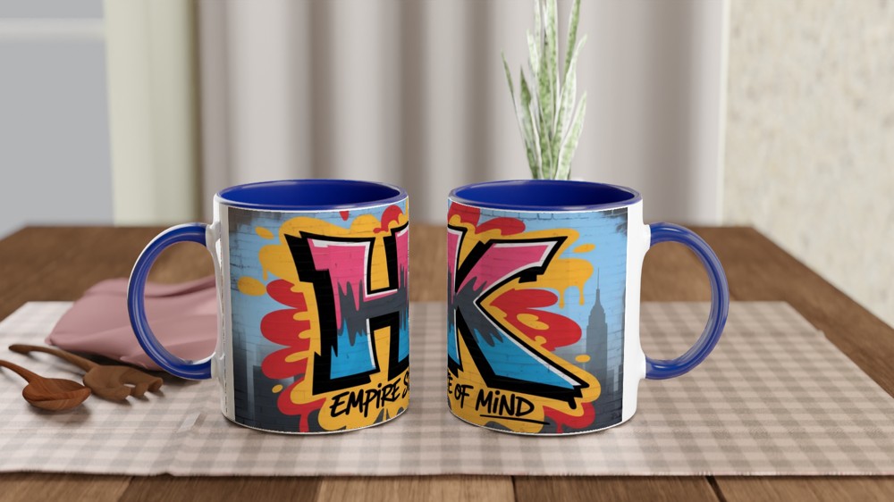 HK Empire State of Mind Graffiti Street Art Mug — view 4