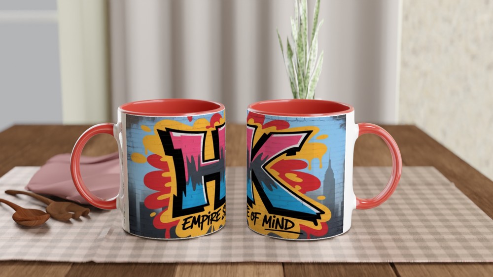 HK Empire State of Mind Graffiti Street Art Mug — view 7