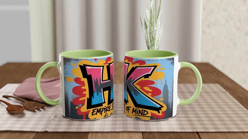 HK Empire State of Mind Graffiti Street Art Mug — view 5