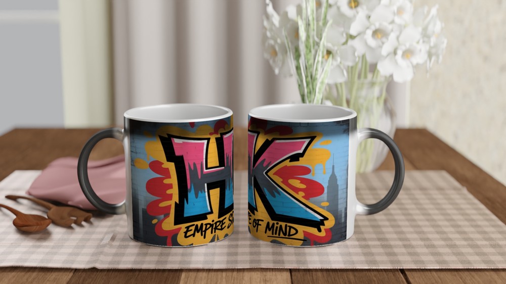 HK Empire State of Mind Graffiti Street Art Mug — view 3