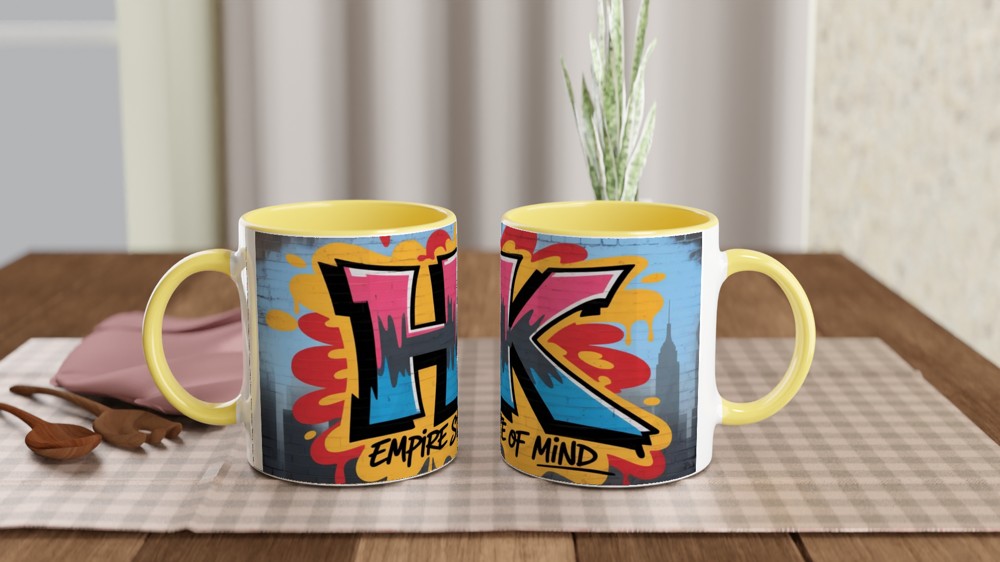 HK Empire State of Mind Graffiti Street Art Mug — view 8