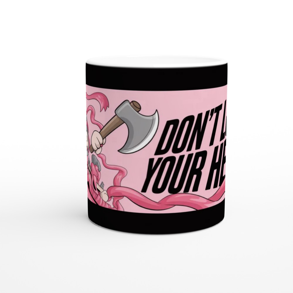 Don't Lose Your Head - Cartoon Warrior vs Tentacle Monster Mug — view 11
