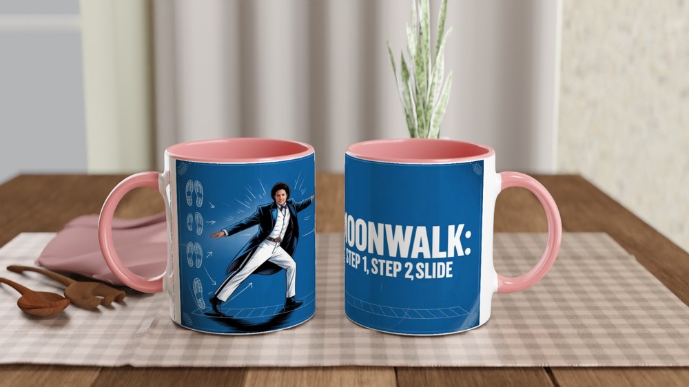 MJ The Musical Mug | Signature Move Blueprint Design | Musical Theatre Gift | Present for West End Fan — view 6