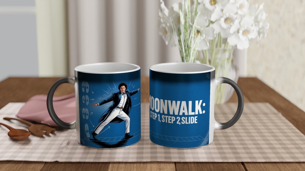 MJ The Musical Mug | Signature Move Blueprint Design | Musical Theatre Gift | Present for West End Fan — view 3