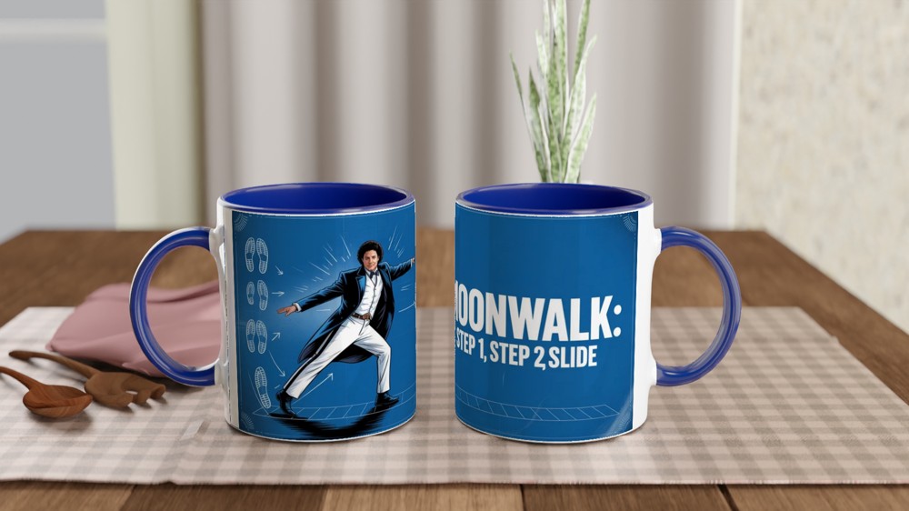 MJ The Musical Mug | Signature Move Blueprint Design | Musical Theatre Gift | Present for West End Fan — view 4