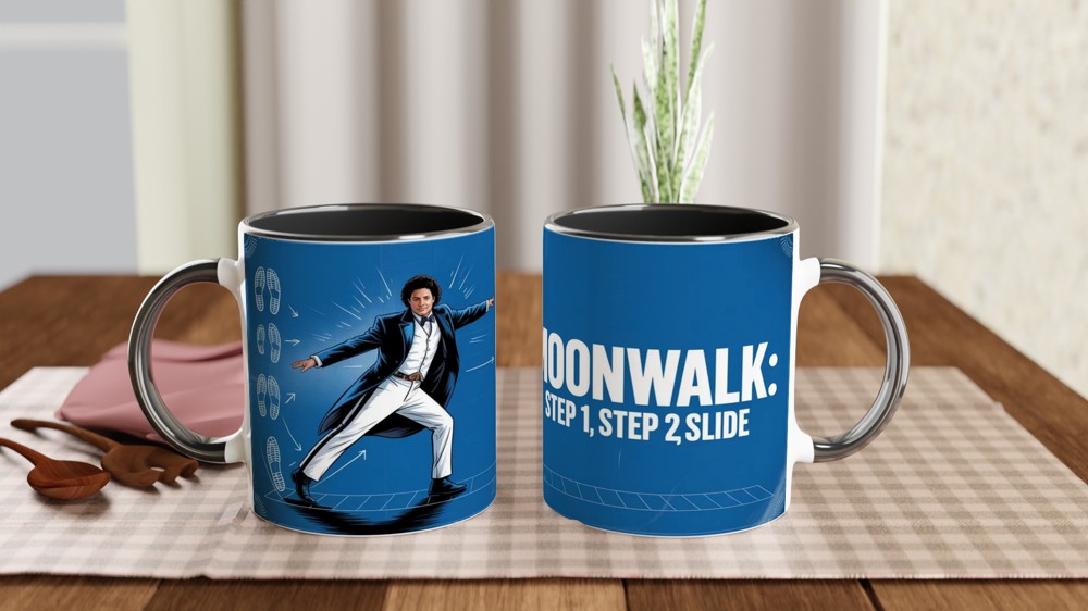 MJ The Musical Mug | Signature Move Blueprint Design | Musical Theatre Gift | Present for West End Fan — view 9