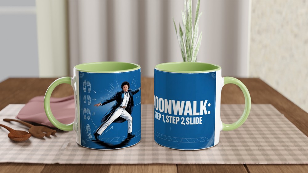 MJ The Musical Mug | Signature Move Blueprint Design | Musical Theatre Gift | Present for West End Fan — view 5
