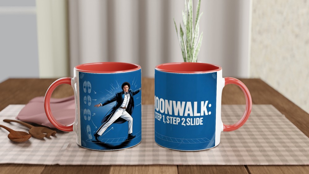 MJ The Musical Mug | Signature Move Blueprint Design | Musical Theatre Gift | Present for West End Fan — view 7