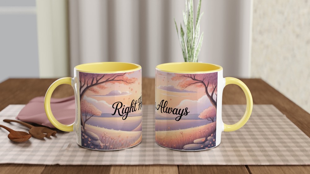 Romantic Love Mug | 'Right Here, Always' Quote | Anniversary Gift for Him or Her | Valentine's Day Present for Couples — view 8