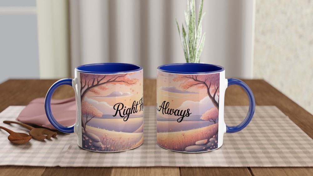 Romantic Love Mug | 'Right Here, Always' Quote | Anniversary Gift for Him or Her | Valentine's Day Present for Couples — view 4