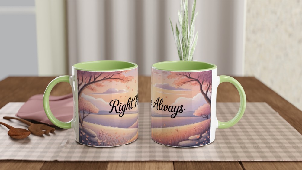 Romantic Love Mug | 'Right Here, Always' Quote | Anniversary Gift for Him or Her | Valentine's Day Present for Couples — view 5