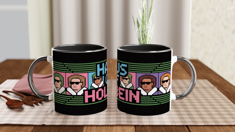 Haus of Holbein Pixel Art Retro Design Mug — view 9
