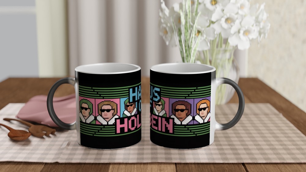 Haus of Holbein Pixel Art Retro Design Mug — view 3