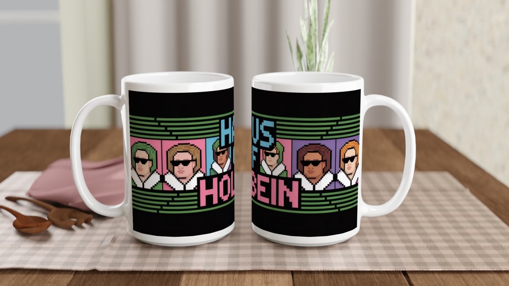 Haus of Holbein Pixel Art Retro Design Mug — view 2