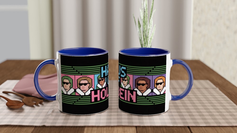 Haus of Holbein Pixel Art Retro Design Mug — view 4