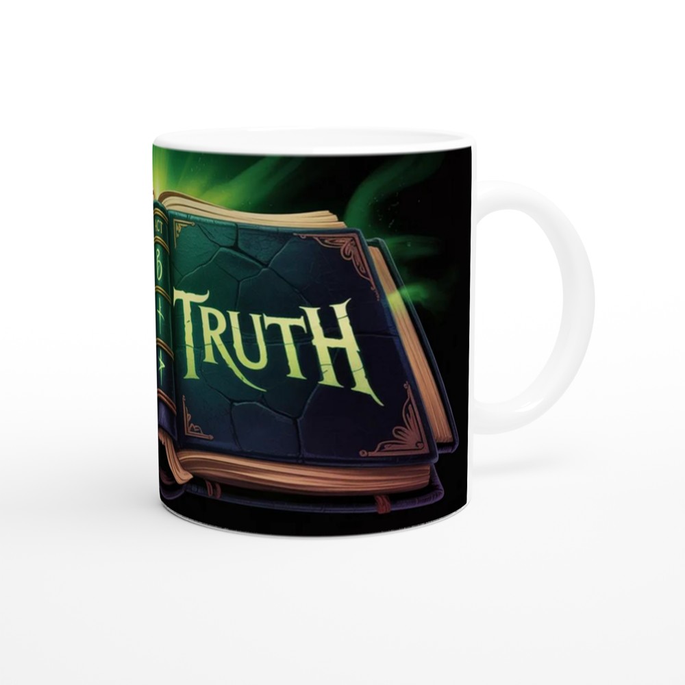 Wicked Spellbook Mug | Forbidden Grimoire Design | Musical Theatre Gift | Green Magic Wrap Around Mug — view 12