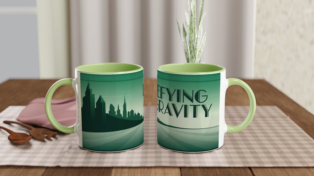 Wicked Mug | Defying Gravity Quote | Musical Theatre Gift | Emerald City Art Deco Mug | Theatre Lover Present — view 5