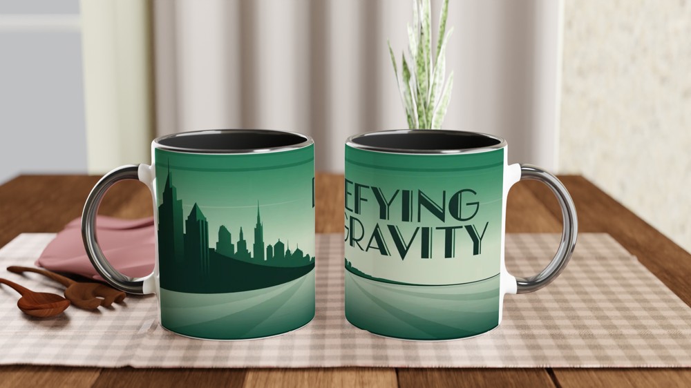 Wicked Mug | Defying Gravity Quote | Musical Theatre Gift | Emerald City Art Deco Mug | Theatre Lover Present — view 9