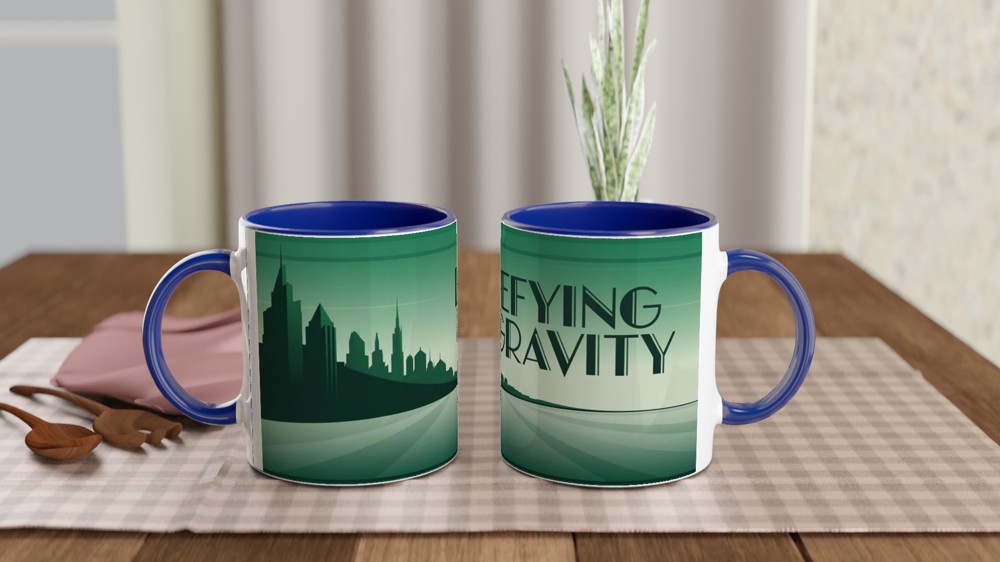 Wicked Mug | Defying Gravity Quote | Musical Theatre Gift | Emerald City Art Deco Mug | Theatre Lover Present — view 4