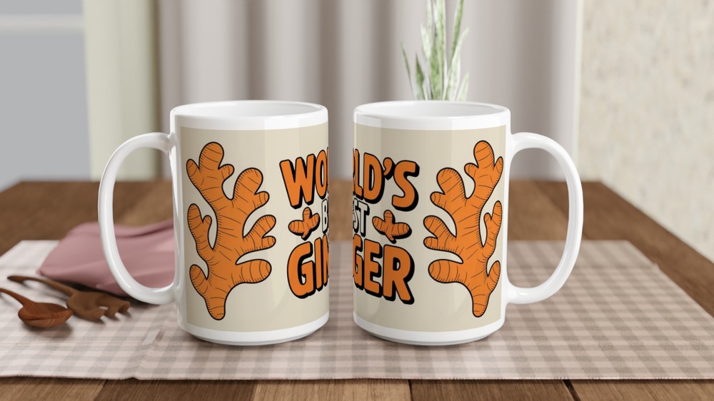 World's Best Ginger - Funny Redhead or Ginger Root Mug — view 2