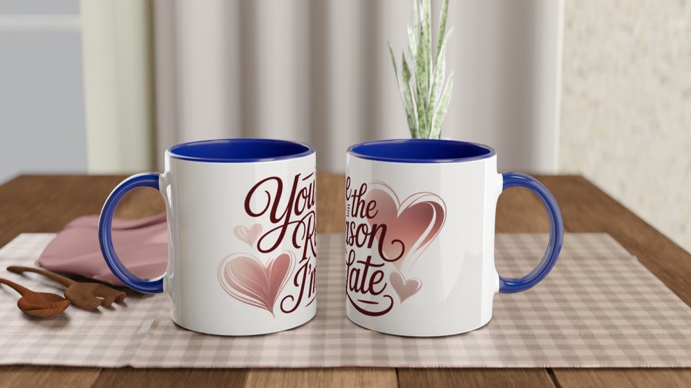 You're The Reason I'm Late - Funny Romantic Mug — view 4