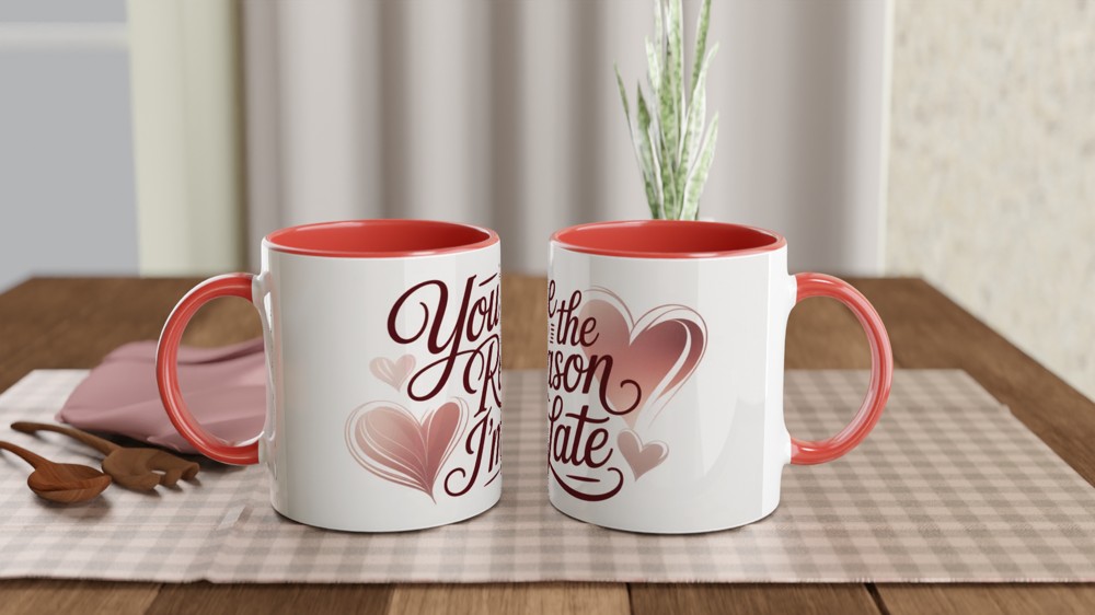 You're The Reason I'm Late - Funny Romantic Mug — view 7