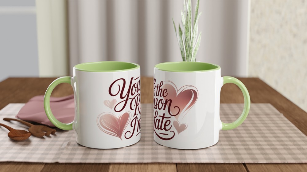 You're The Reason I'm Late - Funny Romantic Mug — view 5