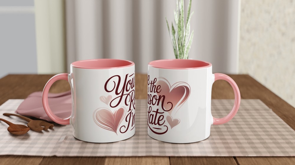 You're The Reason I'm Late - Funny Romantic Mug — view 6