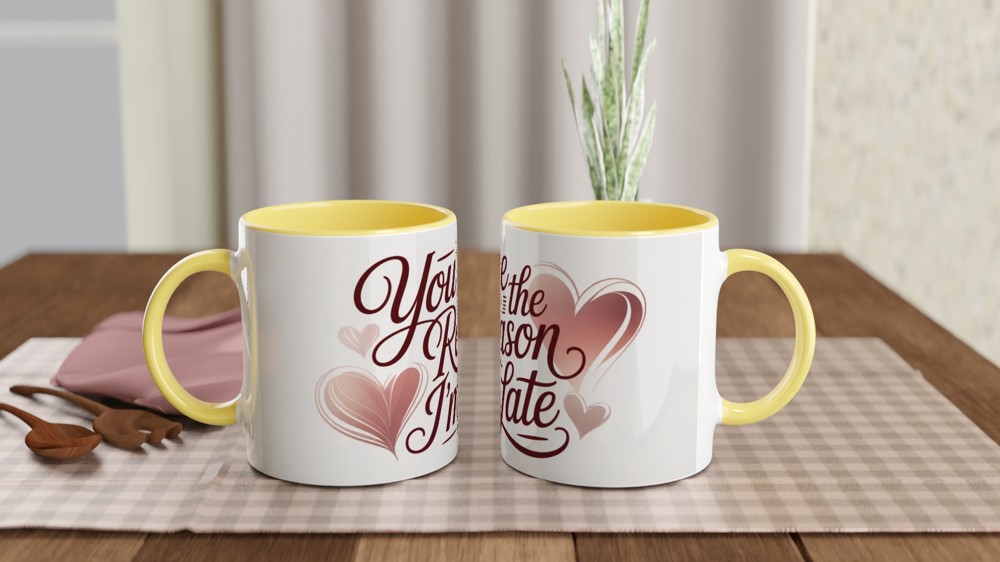You're The Reason I'm Late - Funny Romantic Mug — view 8